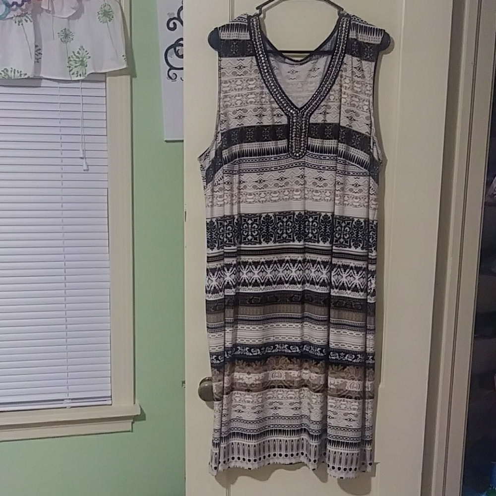 Tan and Black dress